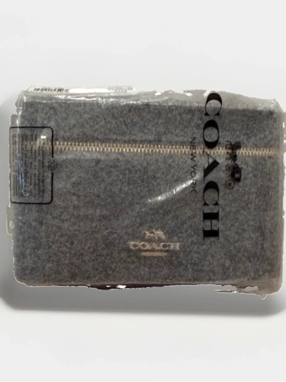 Coach Cosmetic Case In Brown Signature Canvas and Black Leather Trim - NWT